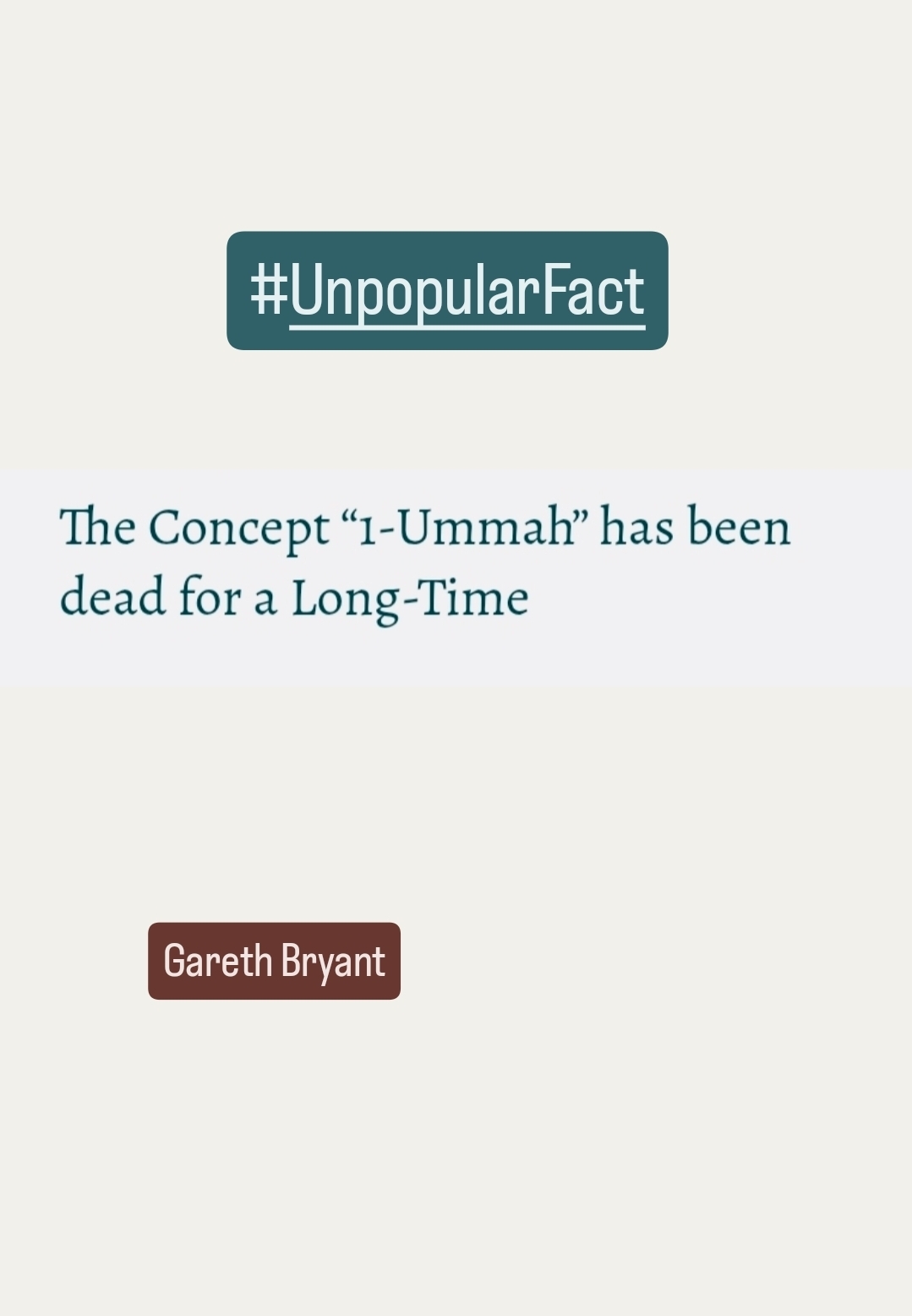 Islāmophobia via the Ugliness of Muslim-Politics