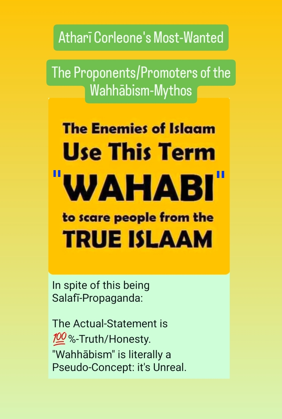 How to avoid being placed in the “Wahhābī” Box