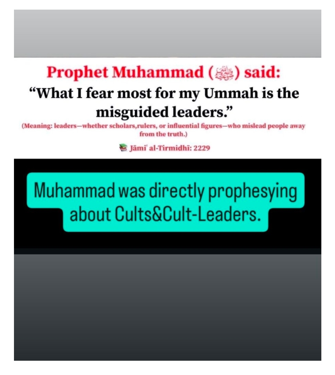 Signs to look for that you’re dealing with a Religio-Sectarian Cult/Cultist