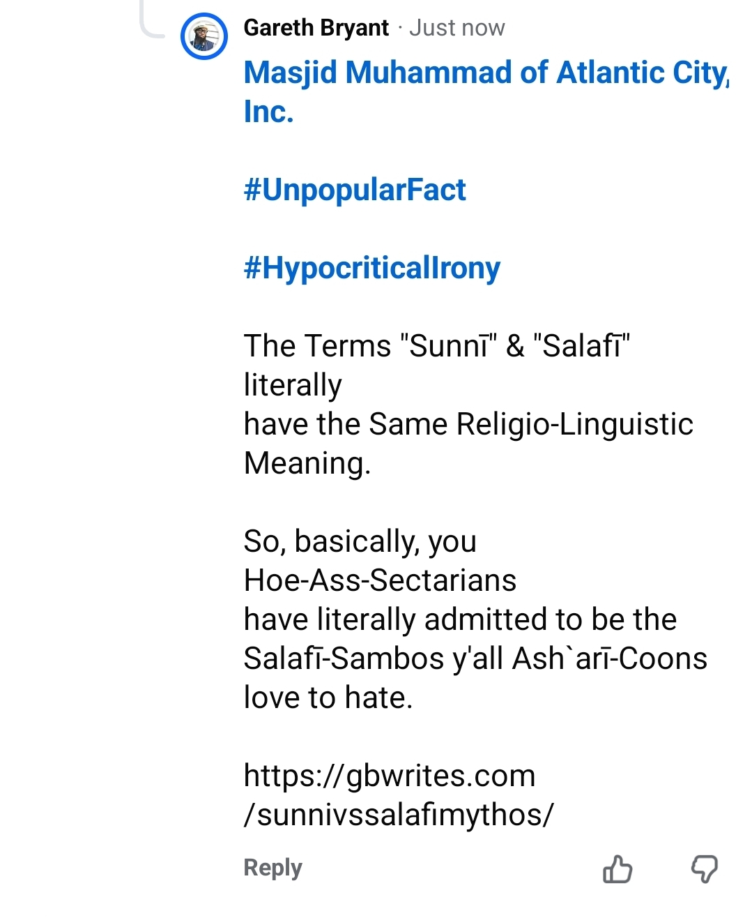 The “Sunnī” vs. “Salafī” Mythos/Psuedo-Narrative