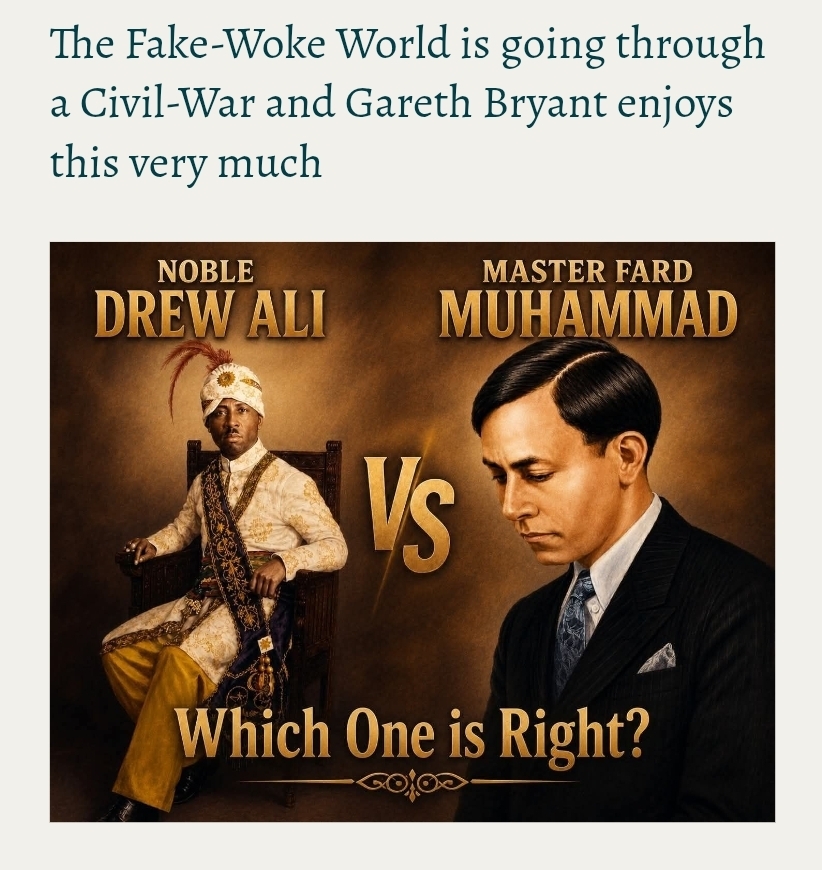The Fake-Woke World is going through a Civil-War and Gareth Bryant enjoys this very much